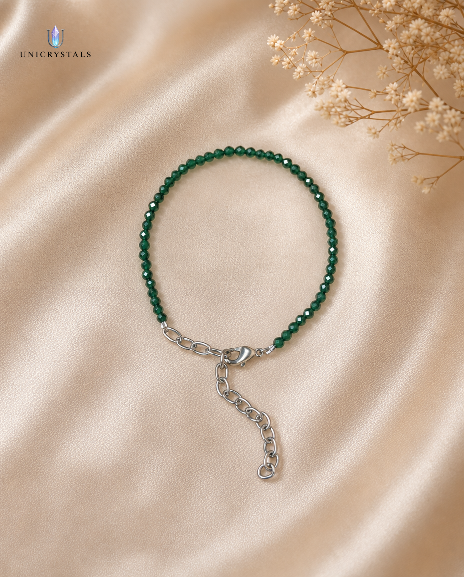 Green Aventurine Anklet – Luck, Growth & Positive Energy