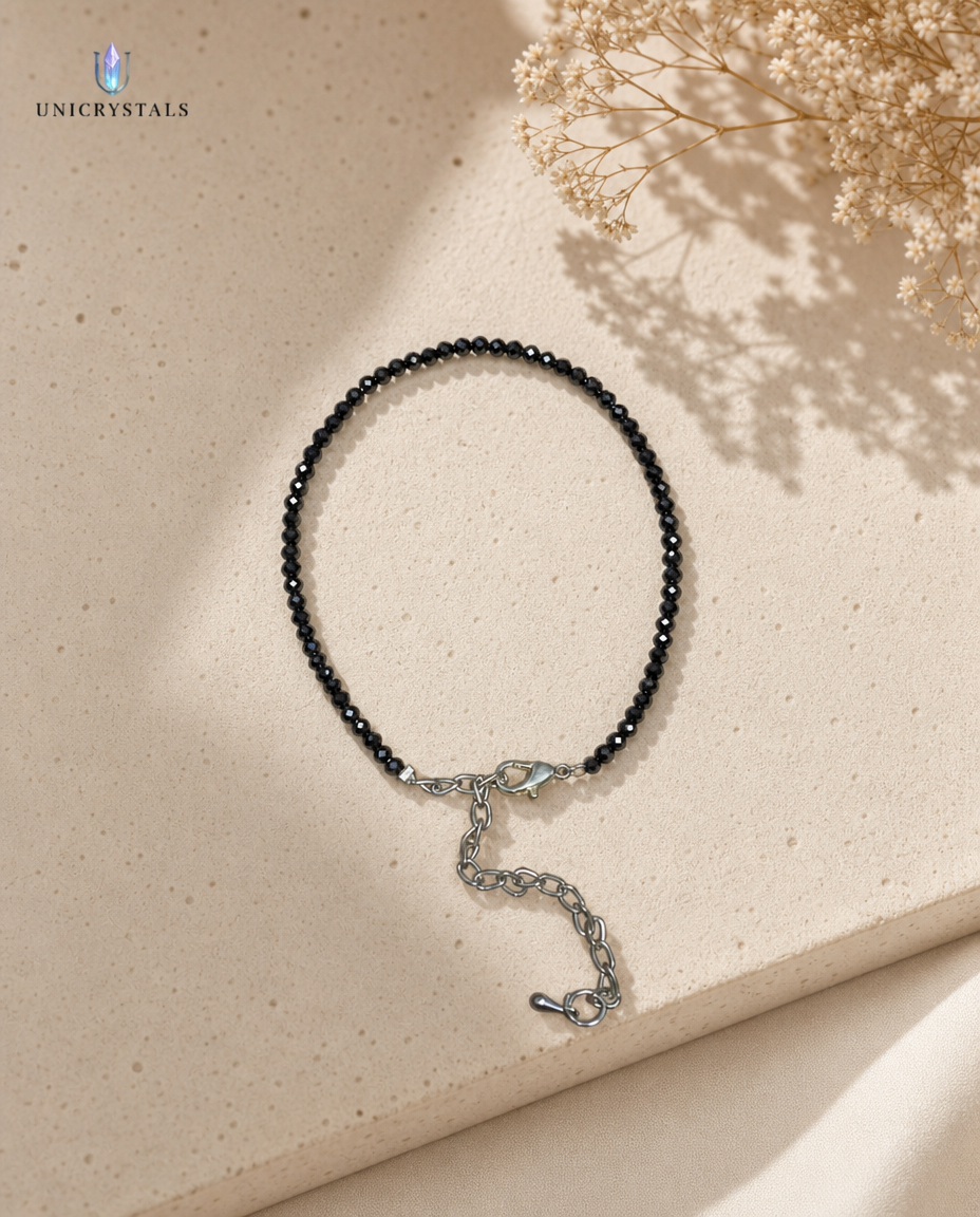 Sani Protection (Raksha Mani), Black Tourmaline Anklet