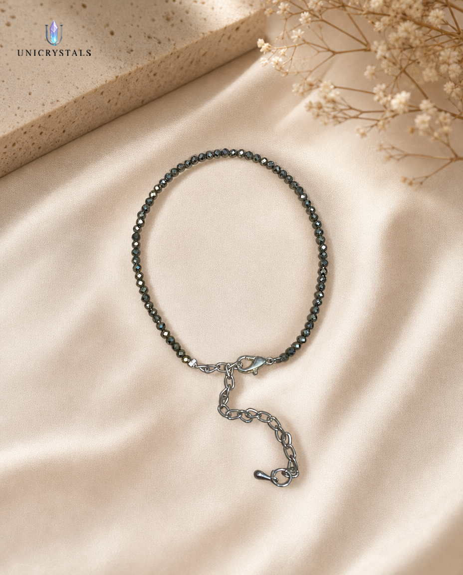 Pyrite Anklet , Prosperity, Confidence & Protection
