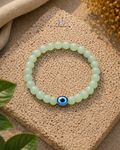 Green Aventurine Evil Eye Bracelet – Growth, Luck & Protection