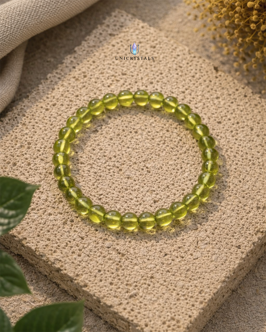 Natural Peridot Bracelet ( Positivity, Confidence & Emotional Balance )