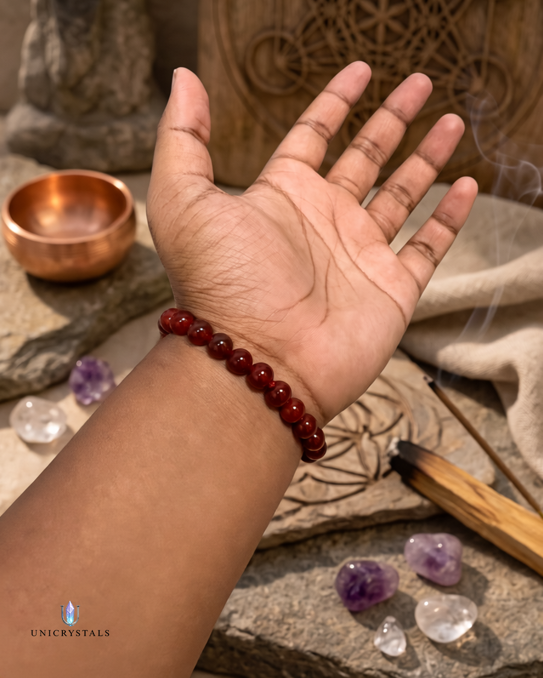 Red Carnelian Bracelet , Energy, Confidence & Motivation