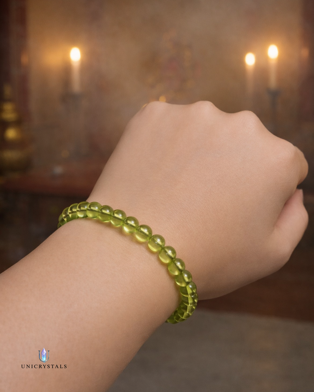 Natural Peridot Bracelet ( Positivity, Confidence & Emotional Balance )