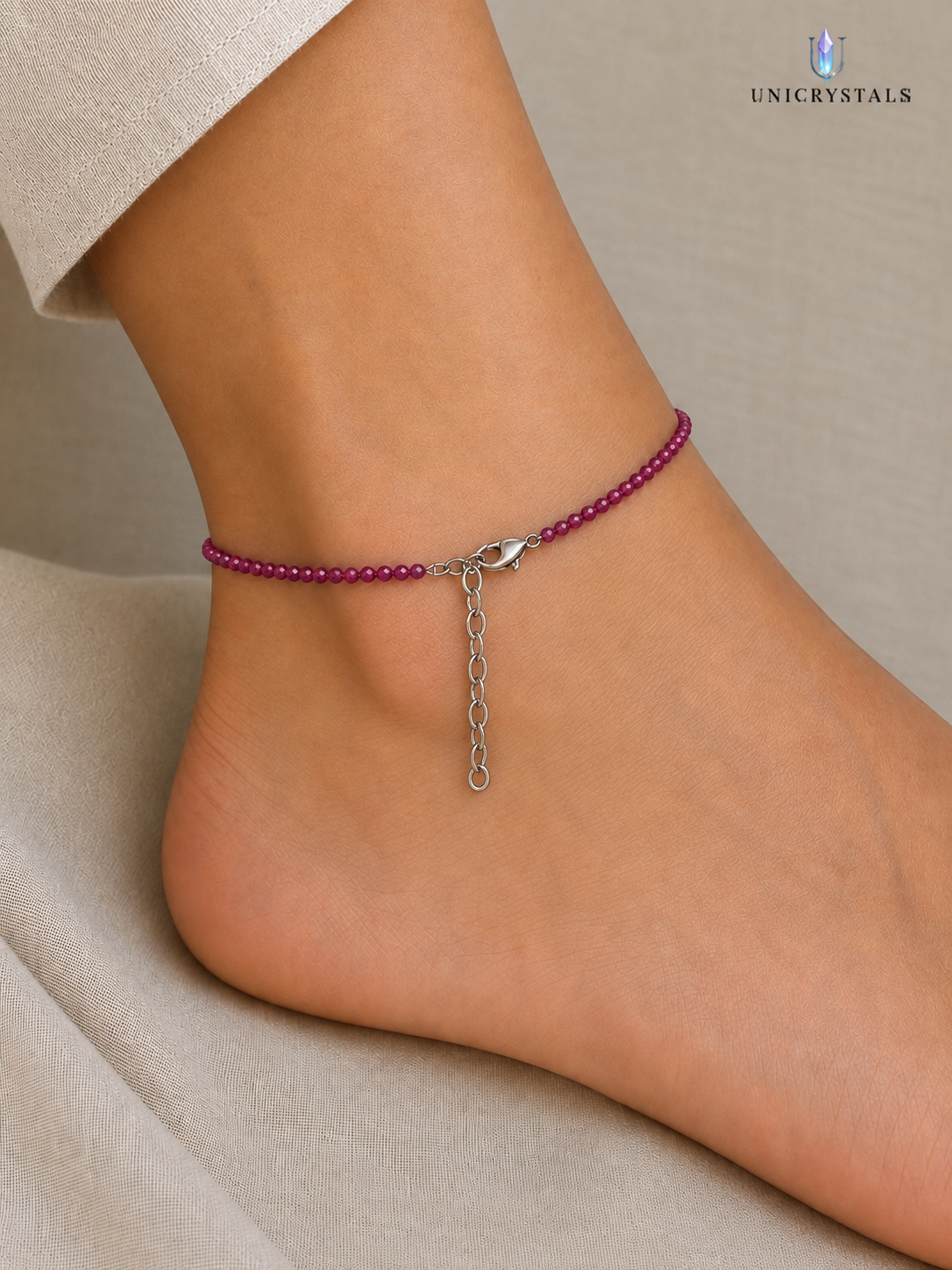 Ruby Anklet - Passion, Confidence & Positive Energy