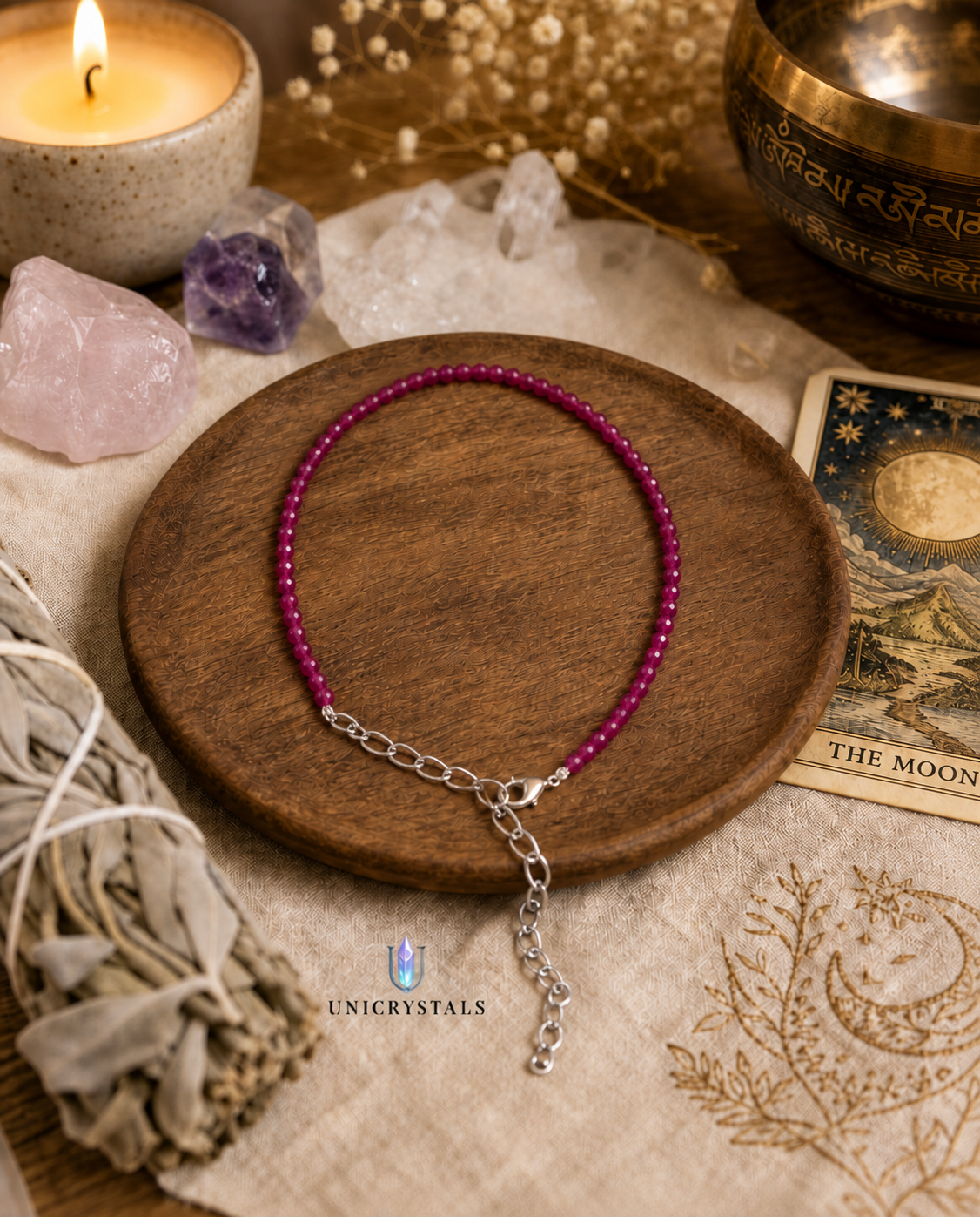Ruby Anklet - Passion, Confidence & Positive Energy