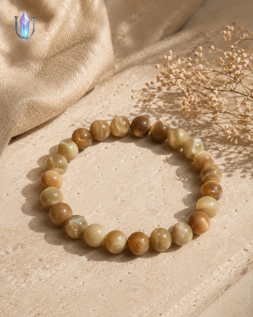 Natural Cat’s Eye Crystal Bracelet for Protection & Grounding