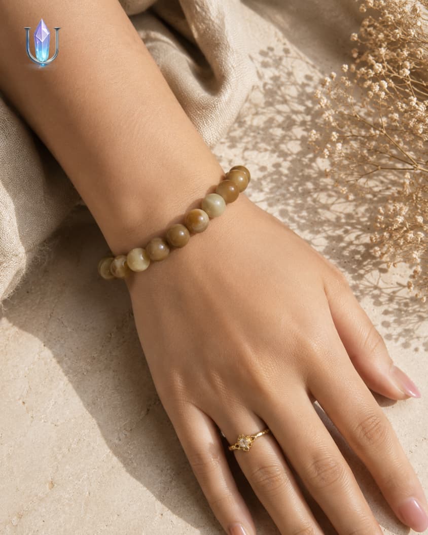 Natural Cat’s Eye Crystal Bracelet for Protection & Grounding