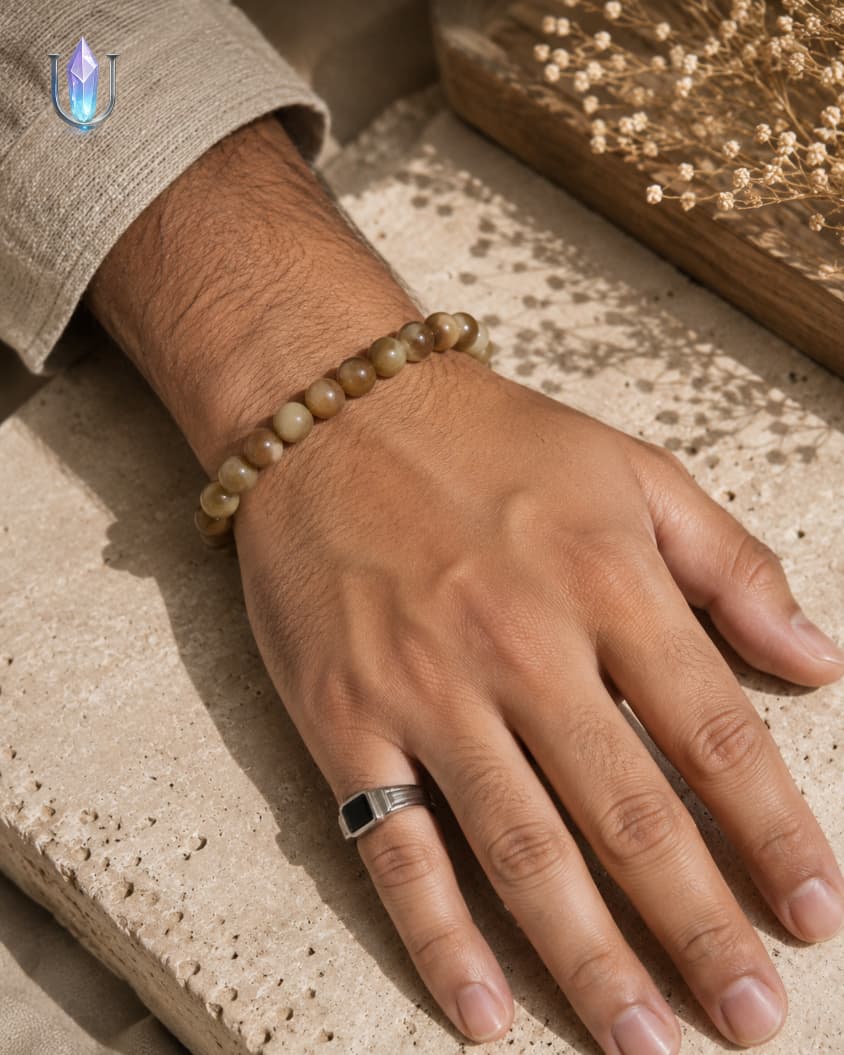 Natural Cat’s Eye Crystal Bracelet for Protection & Grounding