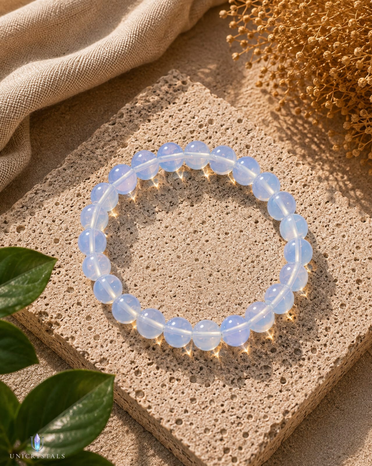 Natural Opalite Bracelet ( Calmness, Emotional Balance & Positive Energy )
