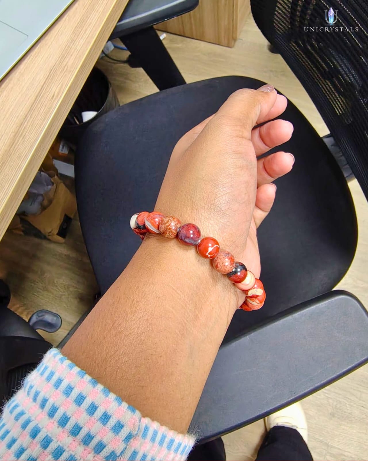 Natural Red Jasper Bracelet ( Strength, Grounding & Protection )