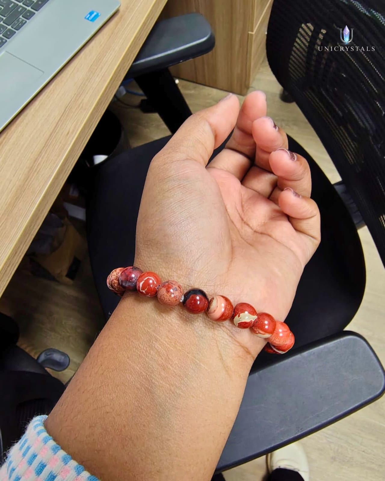 Natural Red Jasper Bracelet ( Strength, Grounding & Protection )