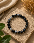 Black Banded Agate Onyx Bracelet