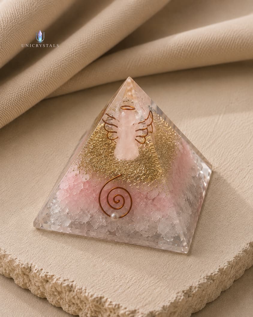 Rose Quartz Orgone Pyramid