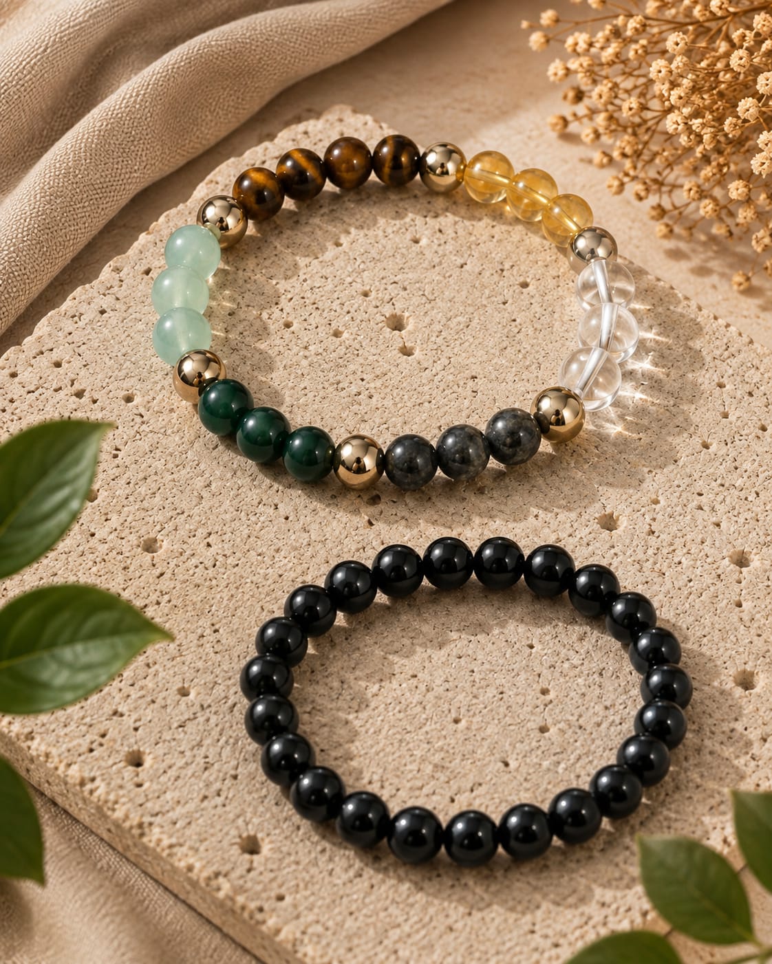 Dhan Yog × Sani Protection Combo Bracelet